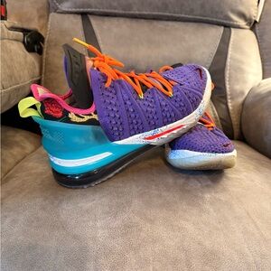 Mens Size 9--Nike LeBron 18 “Best 10-18”- psychic purple